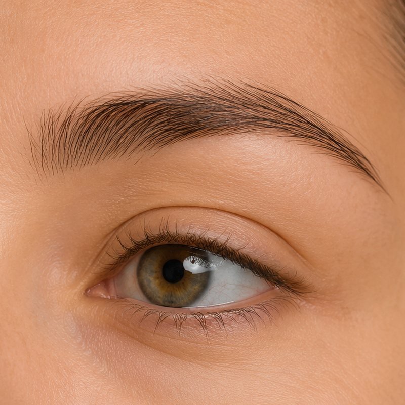 Brow and lash transformation result at Arden Beauty — before